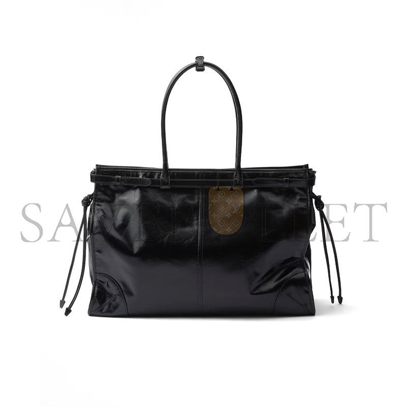 PRADA BONNIE EXTRA LARGE LEATHER HANDBAG 1BA439 (42*30*12cm)